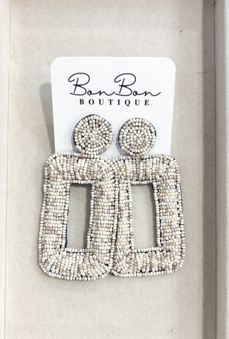 Neutral Rectangle Earrings