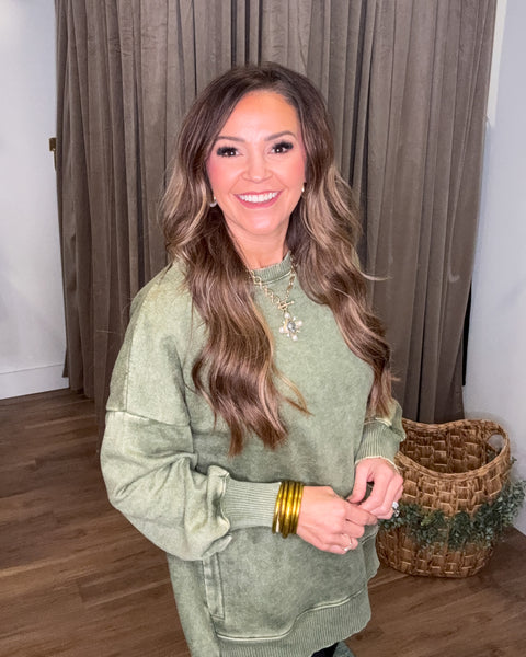 Hayleigh Sweatshirt - Light Olive