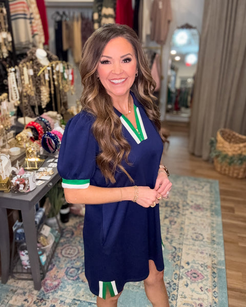 Everything To Me Dress - Navy