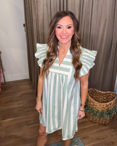 You Caught Me Dress - Green