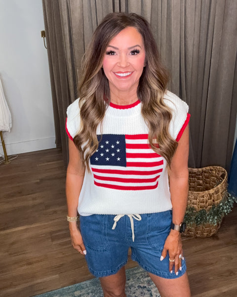 Americana Knit Top