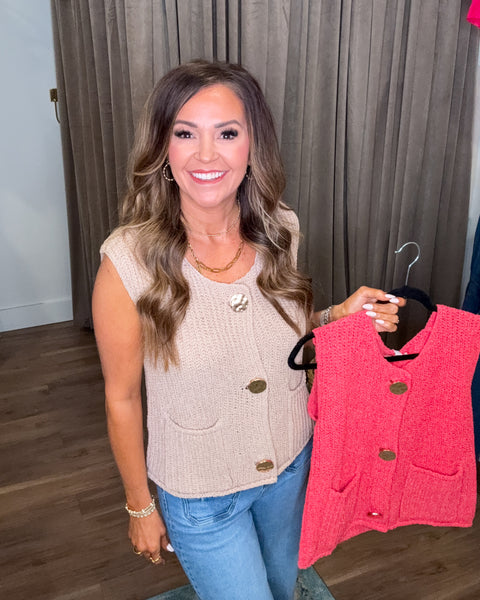 Robin Sweater Vest - Taupe