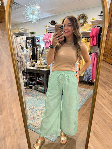 Maisy Striped Pant - Green