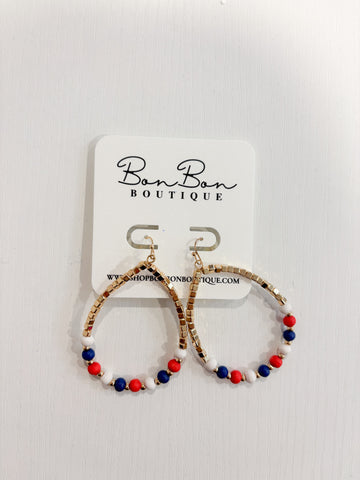Red, White and Blue Earrings