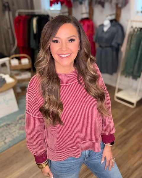 Maliyah Sweater - Cabernet