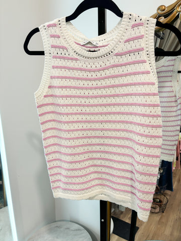 Kylee Crochet Top - Pink