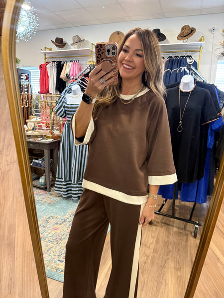 Layla Pant Set - Chocolate