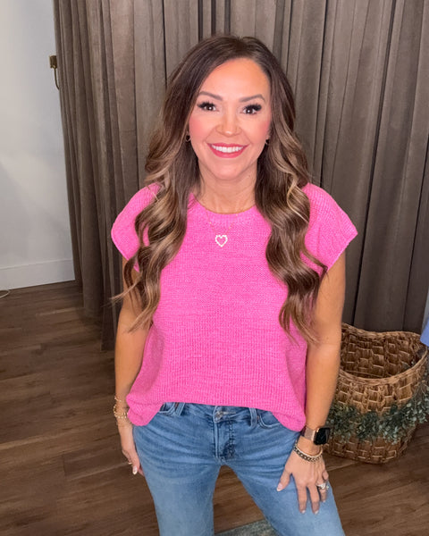 Sloane Sleeveless Sweater - Pink