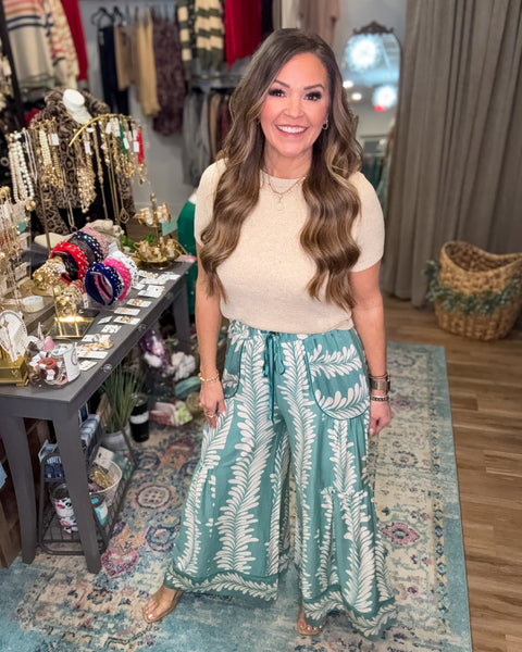 Haley Pant - Dusty Mint