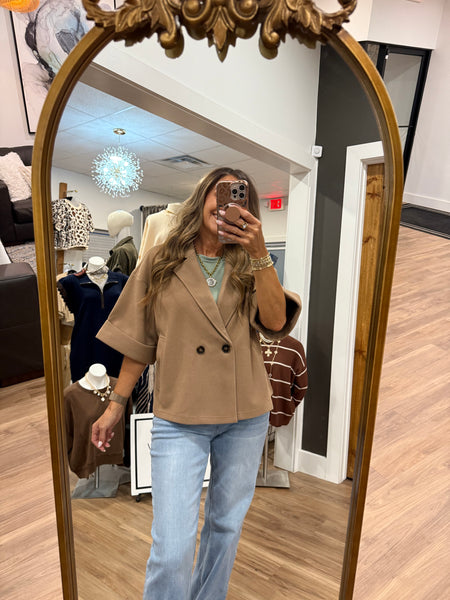 Follow My Lead Coat - Taupe