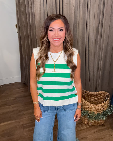 Charlotte Sweater Vest - Green