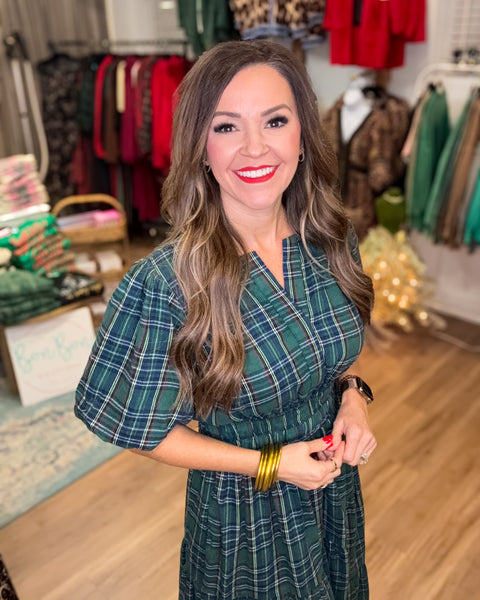 The Perfect Plaid Dress - Green