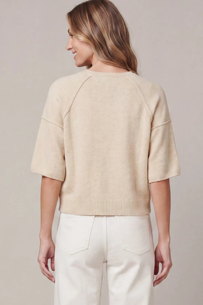 Candace Button Up Sweater - Taupe