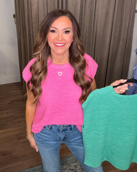 Sloane Sleeveless Sweater - Pink