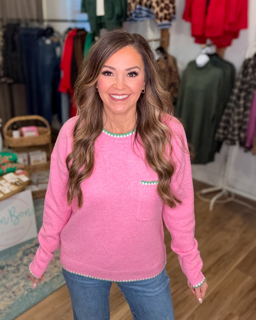 Give You Joy Sweater - Pink