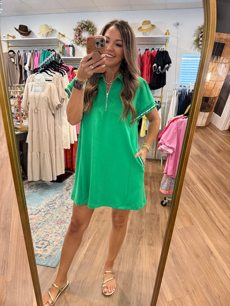 Happiest Here Dress - Green