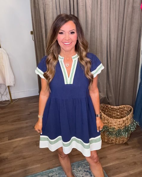 Adalyn Dress - Navy