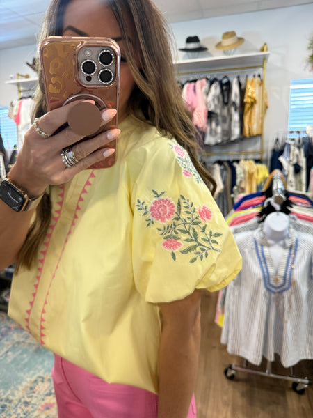 Everly Embroidered Top