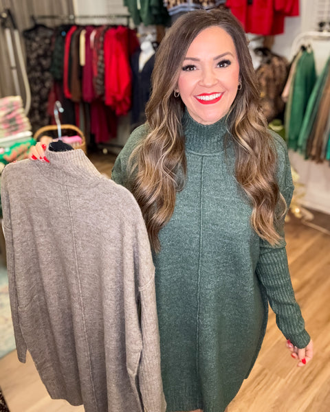 Eleanor Sweater Dress - Olive