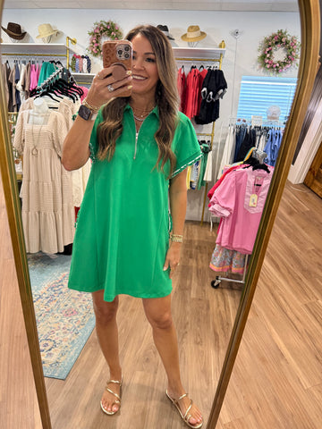 Happiest Here Dress - Green