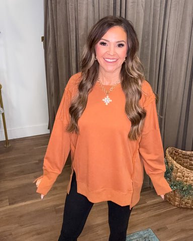 Cozy Love Top - Toffee