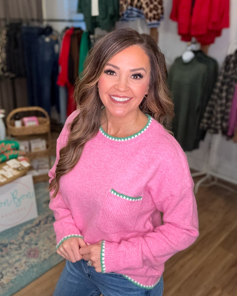 Give You Joy Sweater - Pink