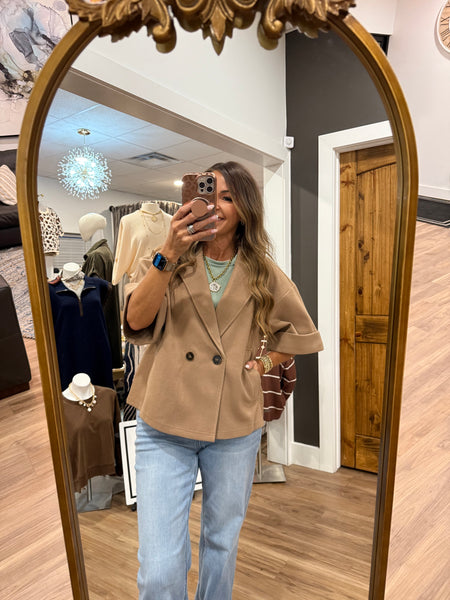 Follow My Lead Coat - Taupe