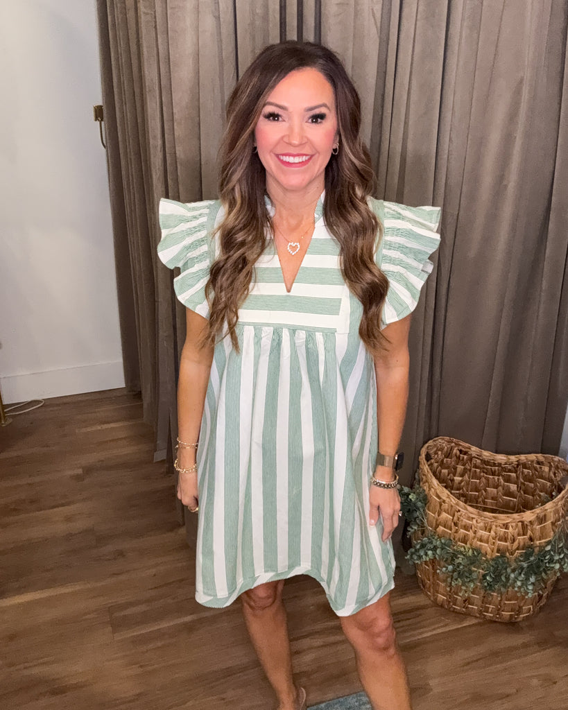 You Caught Me Dress - Green