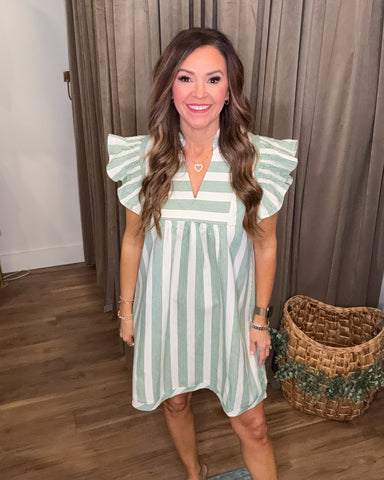 You Caught Me Dress - Green