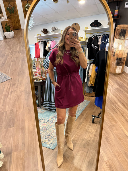 Ready To Go Dress - Merlot