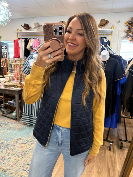 Fiona Vest - Navy