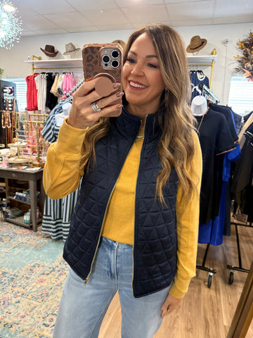 Fiona Vest - Navy