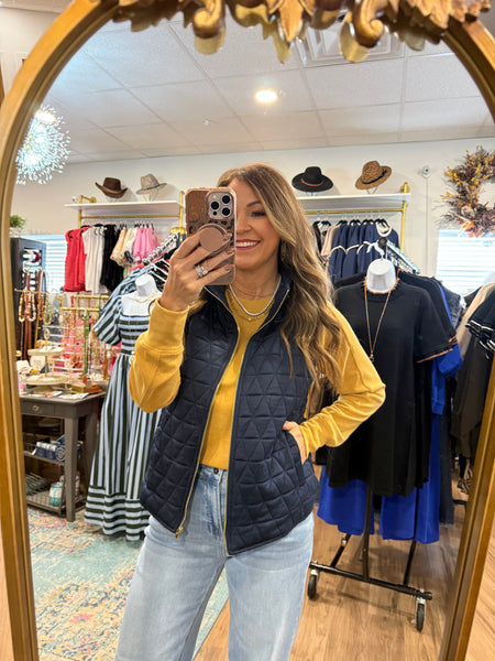 Fiona Vest - Navy