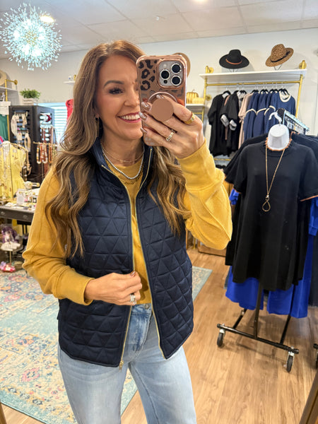 Fiona Vest - Navy