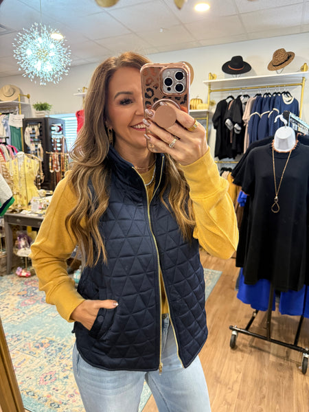 Fiona Vest - Navy