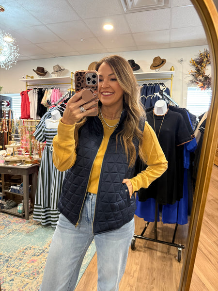 Fiona Vest - Navy