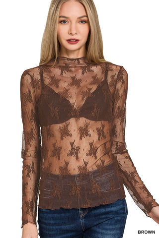 Mckenna Lace Top - Brown