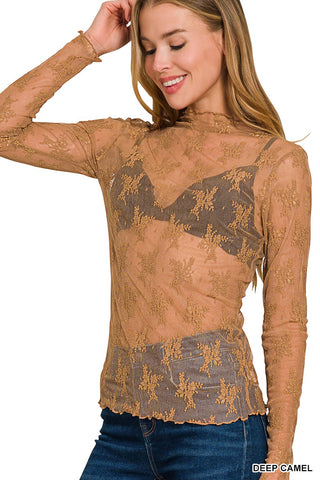 Mckenna Lace Top - Camel