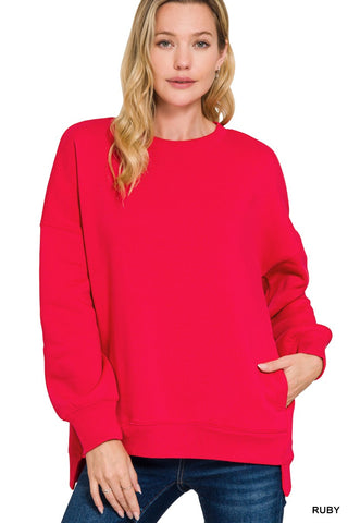 Pop Of Color Pullover - Red