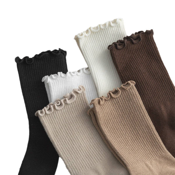 Flounce Socks - White