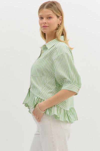 Ainsley Ruffle Trim Top