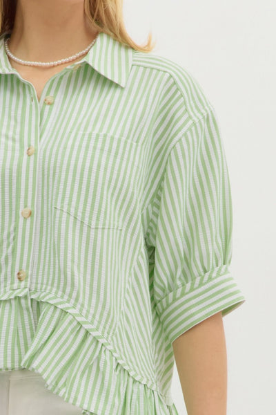 Ainsley Ruffle Trim Top