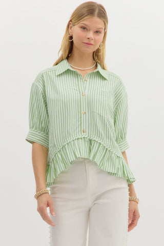 Ainsley Ruffle Trim Top
