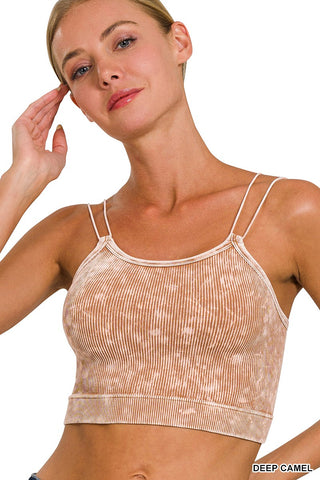 Alicia Ribbed Bralette - Camel