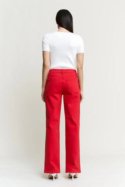 Avory Straight Leg Jean - Red