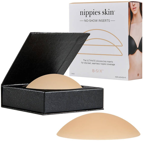 Nippies Skin Non-Adhesive Bra Liner No-show Inserts: Creme / Size 2 (D+ cups)