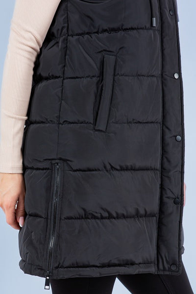 Eliza Puffer Vest - Black