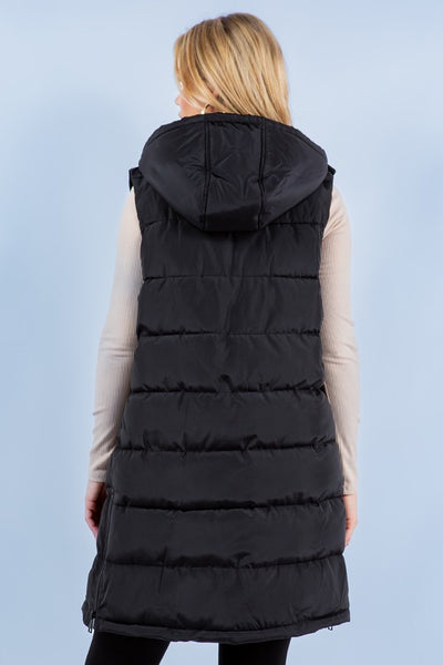 Eliza Puffer Vest - Black