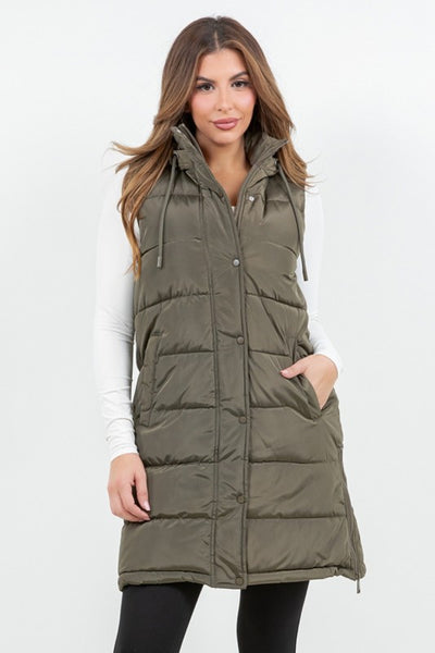 Eliza Puffer Vest - Olive