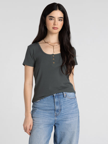 Evanore Top - Dark Sage